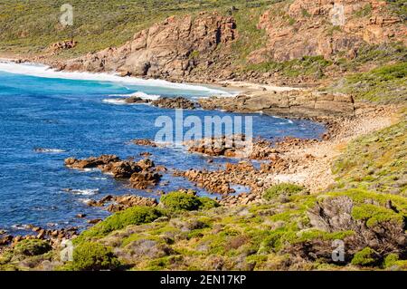 Sugarloaf Rock Nature Reserve is a beautiful patch of untouched nature within the Leeuwin-Naturaliste National Park - Naturaliste, WA, Australia Stock Photo