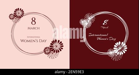 International happy woman's day wish theme for greetings card, banner, social media template Stock Vector