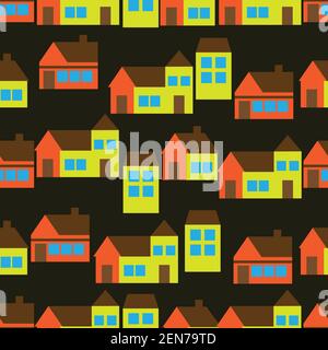 city view ornament pattern. vector illustration Stock Vector