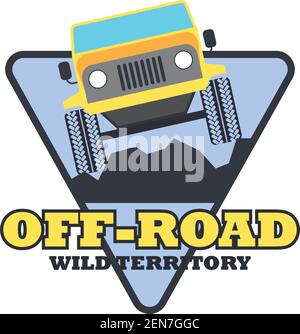 off-road 4x4 suv car logo emblems and insignia. vector illustration Stock Vector