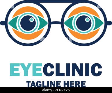 eye clinic / ophthalmic clinic / ophthalmology / optometrist icon with ...