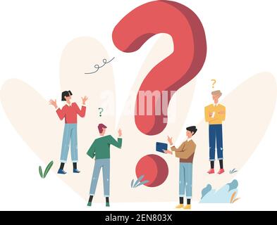 Frequently asked questions of question marks Stock Vector