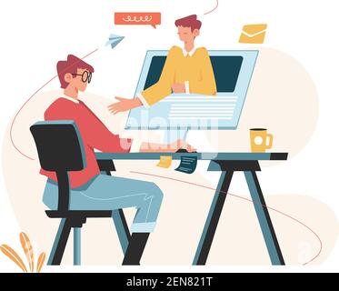 Online learning and home schooling Stock Vector