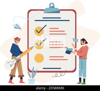 People report annual company data Stock Vector