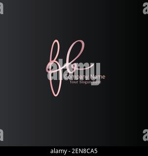 F B FB Initial letter handwriting and signature logo. Beauty vector initial logo .Fashion, boutique, floral and botanical Stock Vector