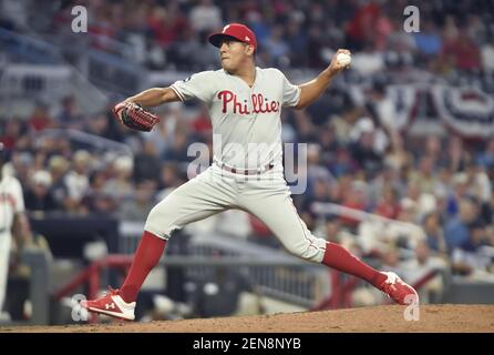 Philadelphia Phillies starting pitcher Ranger Suarez and catcher J.T.  Realmuto celebrate after winning the baseball NL Championship Series  against the San Diego Padres on Sunday, Oct. 23, 2022, in Philadelphia. (AP  Photo/Brynn