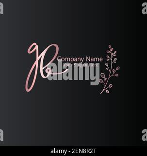 G B GB Initial letter handwriting and signature logo. Beauty vector initial logo .Fashion, boutique, floral and botanical Stock Vector