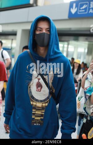 Chinese actor Dylan Wang Hedi of the new lineup of Chinese boy group F4 is  interviewed before the 2018 Super Penguin Basketball Celebrity Game in Shan  Stock Photo - Alamy