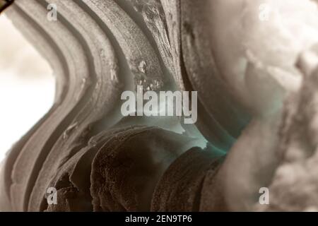 Winter texture, snow background with light Stock Photo