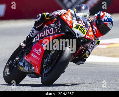 U.S.A 19 Alvaro Bautista coming out of turn 11 during the Motul