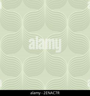 Seamless pattern with wavy motifs in retro style. Stock Vector