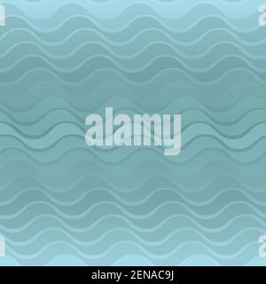 Seamless pattern with wavy motifs in retro style. Stock Vector
