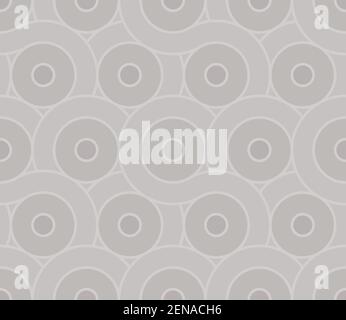 Seamless pattern with circular motifs in retro style. Stock Vector