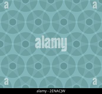 Seamless pattern with circular motifs in retro style. Stock Vector