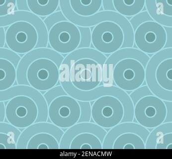 Seamless pattern with circular motifs in retro style. Stock Vector