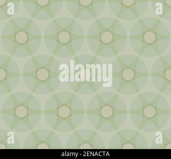 Seamless pattern with circular motifs in retro style. Stock Vector