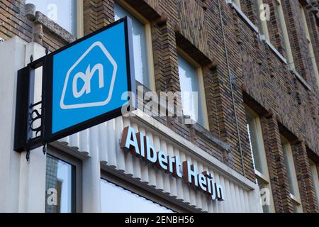 Albert Heijn sign and logo Stock Photo
