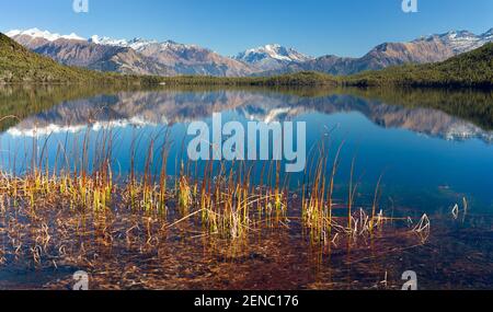 View of Rara Daha or Mahendra Tal Lake - Rara trek - Mugu District, Karnali Zone, West Nepal Stock Photo