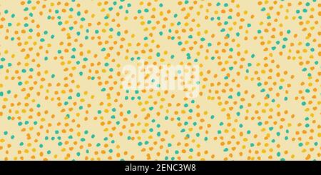 scattered hand drawn dots seamless vector pattern Stock Vector