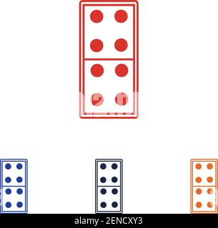 Domino Vector illustration,domino card icon template vector illustration design Stock Vector