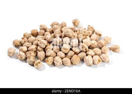 Dried Chickpeas isolated on white background. Cicer arietinum Stock Photo