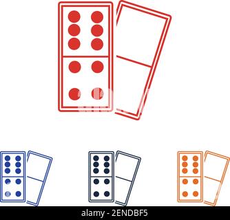 Domino Vector illustration,domino card icon template vector illustration design Stock Vector