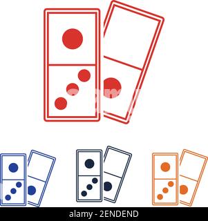 Domino Vector illustration,domino card icon template vector illustration design Stock Vector