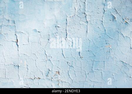 blue texture with scratches and cracks. blue background. blue and white pattern. lue leather texture, free copy space for text or abstract background. Stock Photo