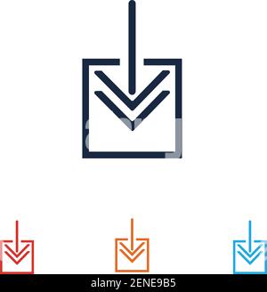 Download icon vector symbol illustration design template Stock Vector