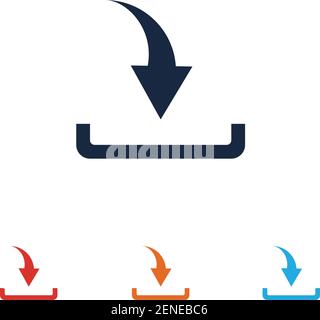 Download icon vector symbol illustration design template Stock Vector