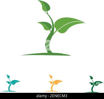 Logos of green Tree leaf ecology nature element vector Stock Vector