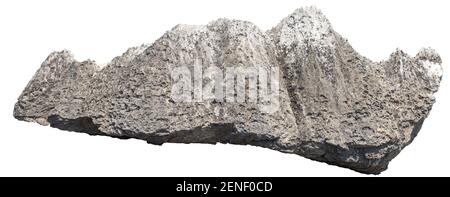 Big stone isolated on white background with clipping path, Big granite rock stone. Stock Photo