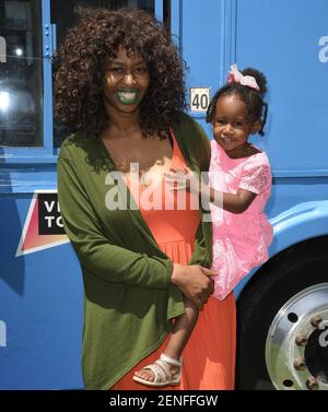 Glozell Green And Her Daughter O Zell Gloriana De Green Simon Attending The Angry Birds Movie 2 Premiere At The Westwood Regency Theater On August 10 2019 In Los Angeles California Stock Photo