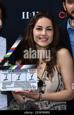 Barbara Mori during 'La Negociadora' film Tv Series at The University Club  of Mexico on August 12, 2019 in Mexico City Mexico (Photo by Eyepix/Sipa  USA Stock Photo - Alamy