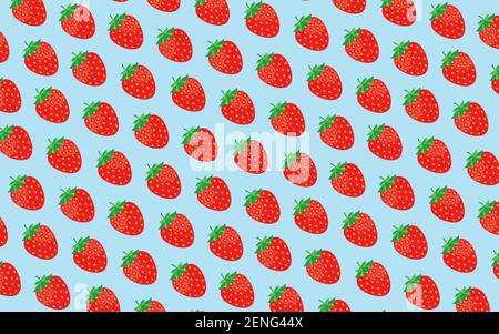 Cartoon strawberries vector background Stock Vector