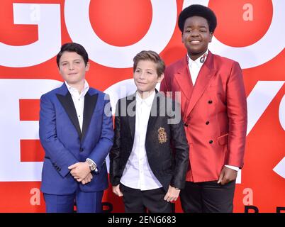 (L-R) GOOD BOYS Cast - Brady Noon, Jacob Tremblay and Keith L. Williams ...