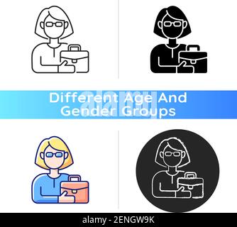 Female adult icon Stock Vector