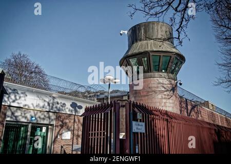 JVA Moabit, Justizvollzugsanstalt, Wachturm, Berlin-Moabit, Deutschland, Europa Stock Photo