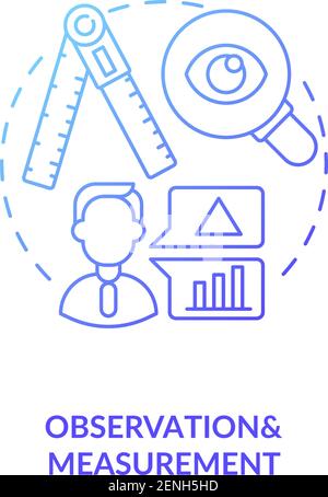 Observations and measurements concept icon Stock Vector