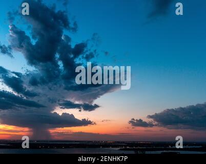 Dramatic cloud formation in the evening Stock Photo