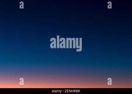 Color gradient in the sky in the evening Stock Photo