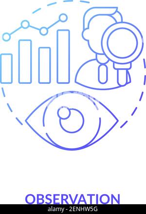 Observation navy gradient concept icon Stock Vector