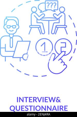 Interview and questonnaire concept icon Stock Vector
