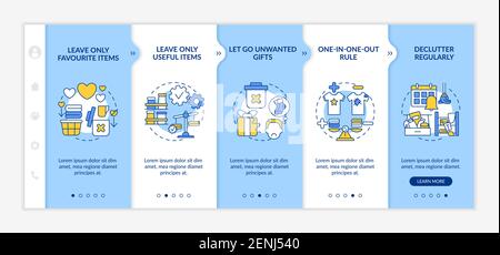 Tips for cleaning apartment onboarding vector template Stock Vector