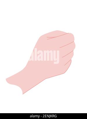 Gestures of human hand hold template flat vector illustration isolated ...