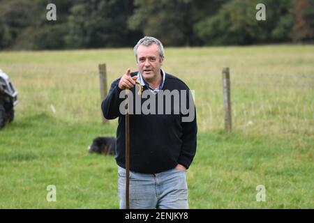 Scottish Farmers – Hugh and Alan Blackwood, Auldhouseburn farm, Muirkirk, Ayrshire Stock Photo