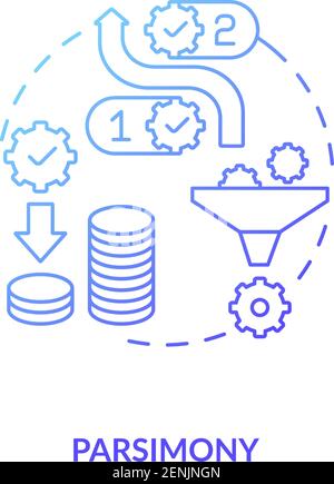 Parsimony concept icon Stock Vector