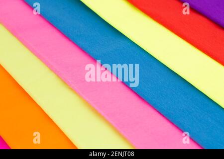 Colorful crepe papers texture as a background. Stock Photo
