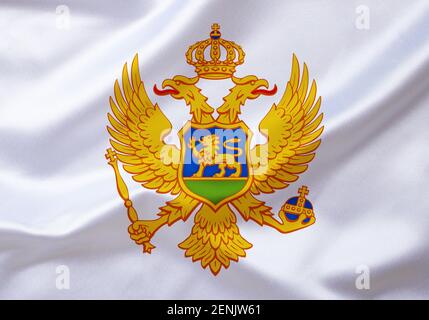 Das Wappen von Montenegro, Republik an der Adriaküste, Stock Photo