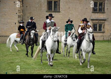 Bolsover Castle Horse and Cavalier: Arena Spectacular 2015 Stock Photo